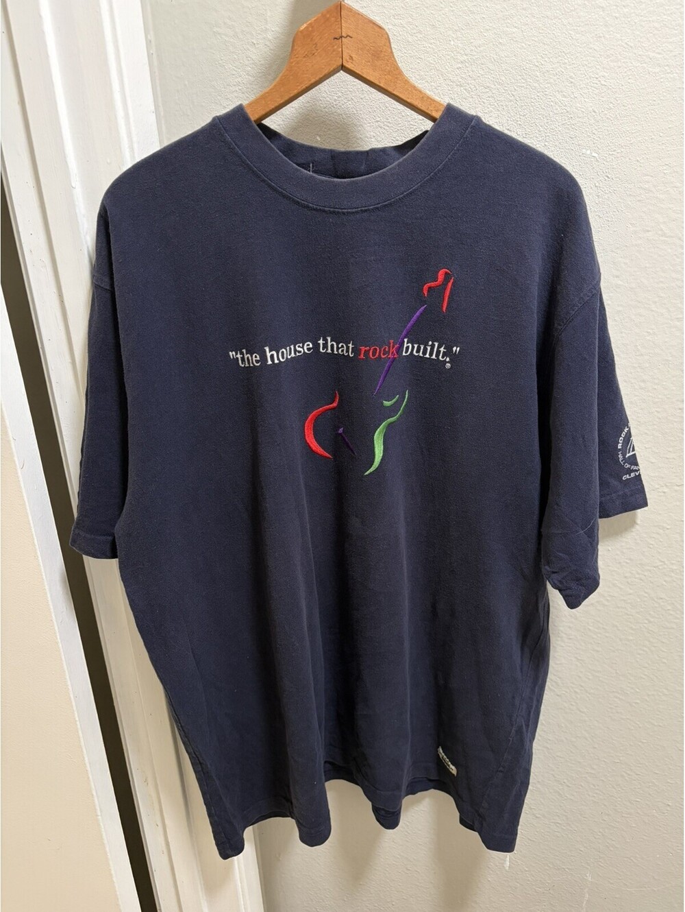 VTG The House That Rock Built Rock Roll Hall of Fame Navy XL